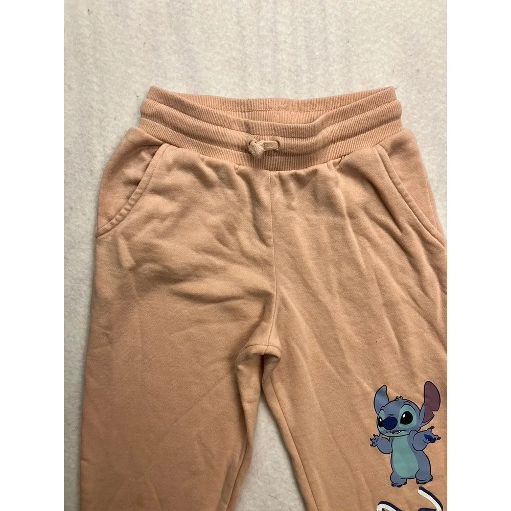 Disney Primark Stitch Kids Sweatshirt‎ and Joggers Set Peach Size 10-11 Years